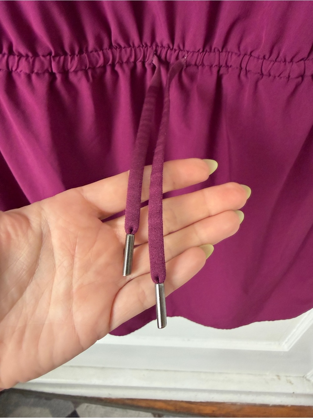 ATHLETA Rincon Dress Beach Plum Sleeveless Drawstring Cinch Waist Mini Sporty S - Picture 10 of 17